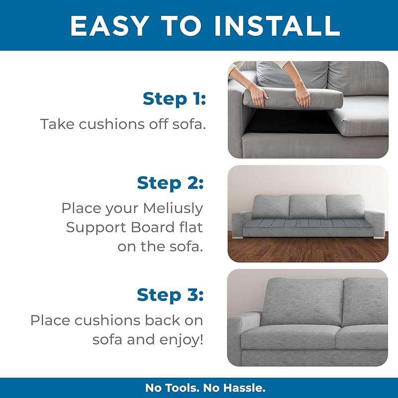Meliusly Heavy Duty Couch Cushion Support for Sagging Cushions (24x72) Reinforced Wood Sofa Cushion Support Board for Sagging Seat, Deep Couch Supporter for Under The Cushions, Loveseat Saver - Image 5