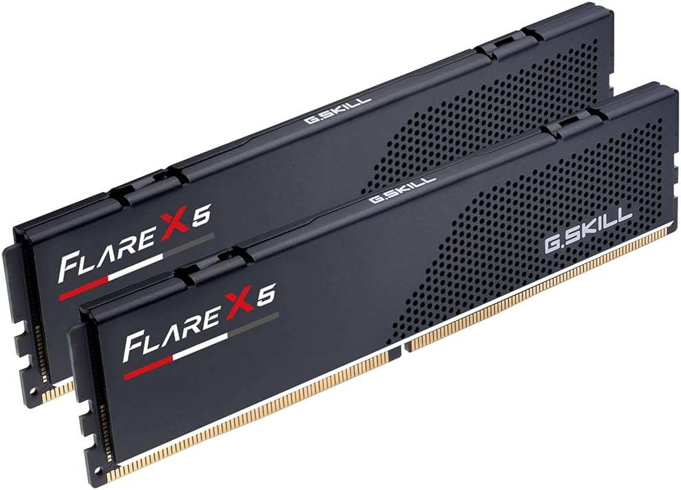 G.SKILL Flare X5 Series DDR5 RAM (AMD EXPO) 32GB (2x16GB) 6000MT/s CL30-38-38-96 1.35V Desktop Computer Memory U-DIMM - Matte Black (F5-6000J3038F16GX2-FX5) - Image 1