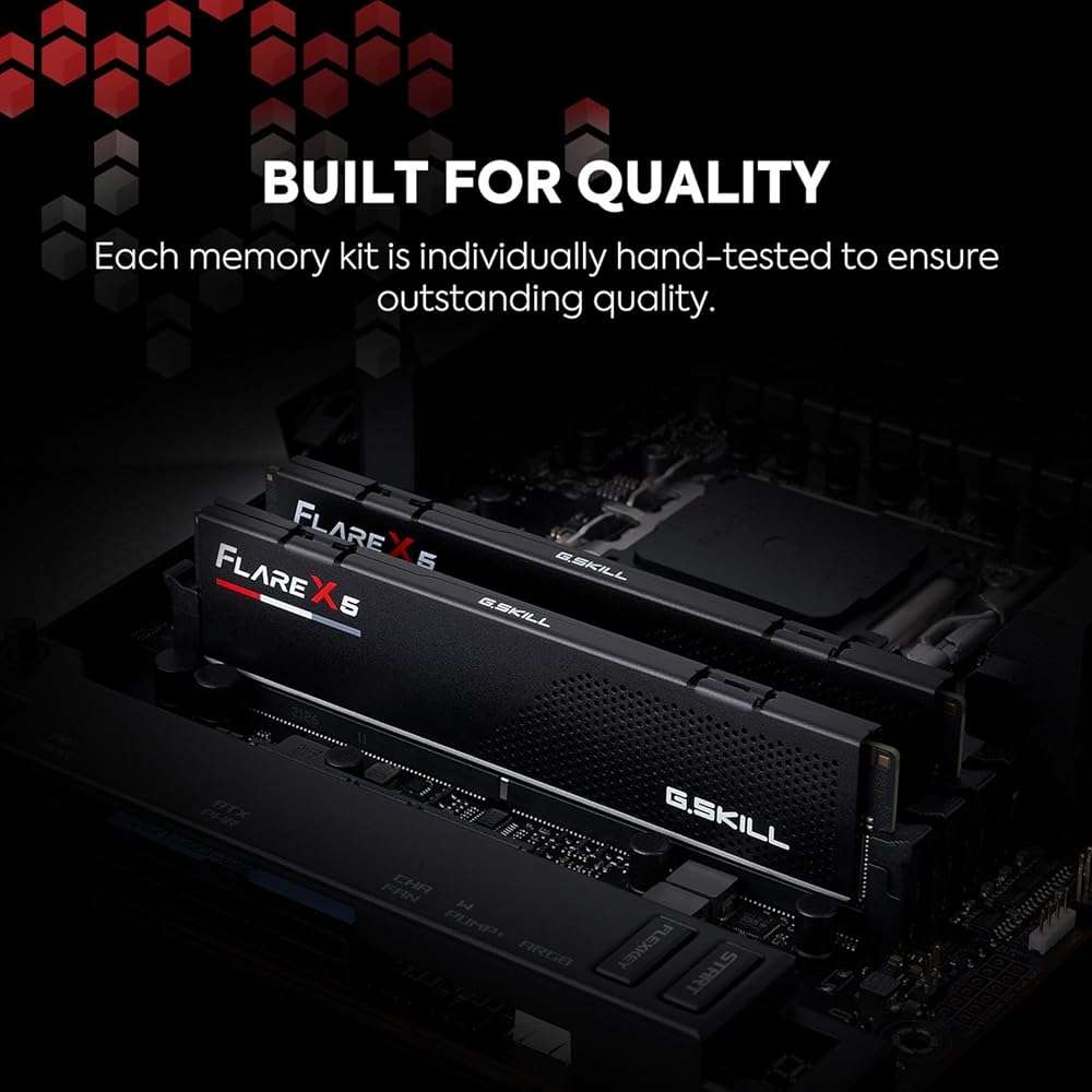 G.SKILL Flare X5 Series DDR5 RAM (AMD EXPO) 32GB (2x16GB) 6000MT/s CL30-38-38-96 1.35V Desktop Computer Memory U-DIMM - Matte Black (F5-6000J3038F16GX2-FX5) - Image 5