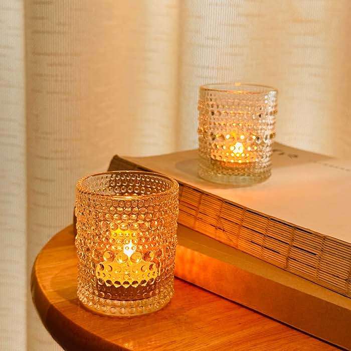 TRIRITE 36 Pcs Clear Votive Candle Holders for Wedding, 2x2.5 Elegant Tealight Candle Holder, Vintage Tea Light Holders for Bridal Shower & Table Centerpieces - Image 6