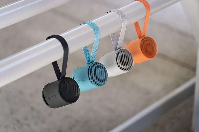 Sony SRS-XB100 Wireless Bluetooth Portable Lightweight Super-Compact Travel Speaker, Durable IP67 Waterproof & Dustproof Shower Speaker, 16 Hour Battery, Versatile Strap, & Hands-free Calling, Black - Image 12