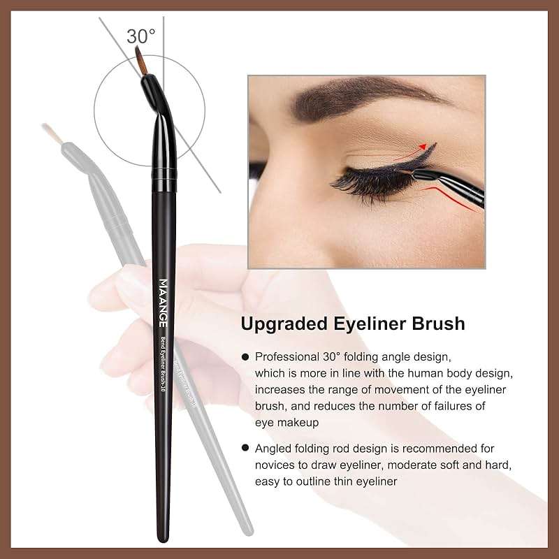 MAANGE Makeup Brushes, 25pcs Makeup Brush Set Premium Synthetic Concealer Blush Foundation Eyeshadow Brush Professional Make up Brushes with Gift Box(Black) - Image 6
