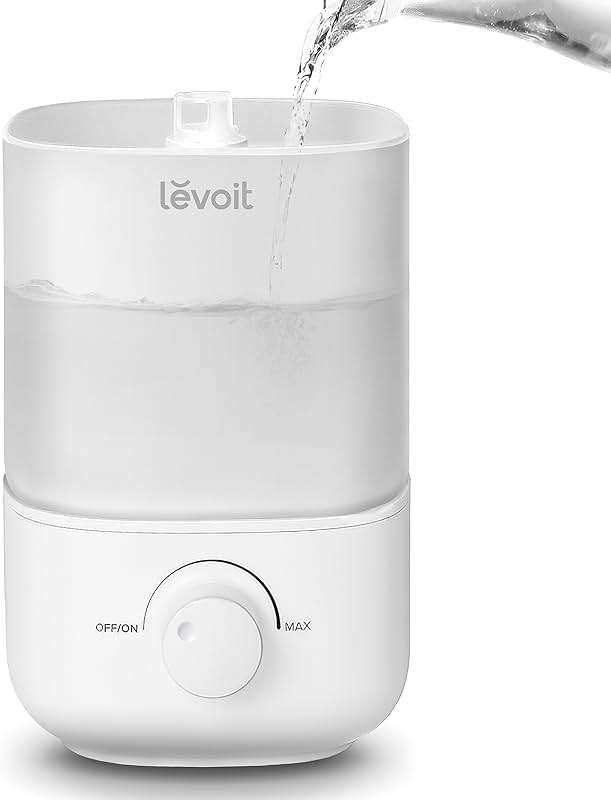 LEVOIT Top Fill Humidifiers for Bedroom, 2.5L Tank for Large Room, Easy to Fill & Clean, 28dB Quiet Cool Mist Air Humidifier for Home Baby Nursery & Plants, Auto Shut-off for Safety, 25H - Image 1
