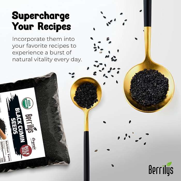Black Cumin Seeds, Organic, Berrilys, 5 LB, Also Known As Nigella Sativa, Kalonji, Black Seed, Great for Baking, Cooking and Bread Making, Vegan, Keto Diet - Image 5