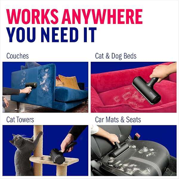 ChomChom Roller Pet Hair Remover – Original Size Reusable Lint Roller for Cat & Dog Hair on Furniture, Couch, Carpet, Car, Rugs & Bedding – Portable, Eco-Friendly (Black) - Image 7