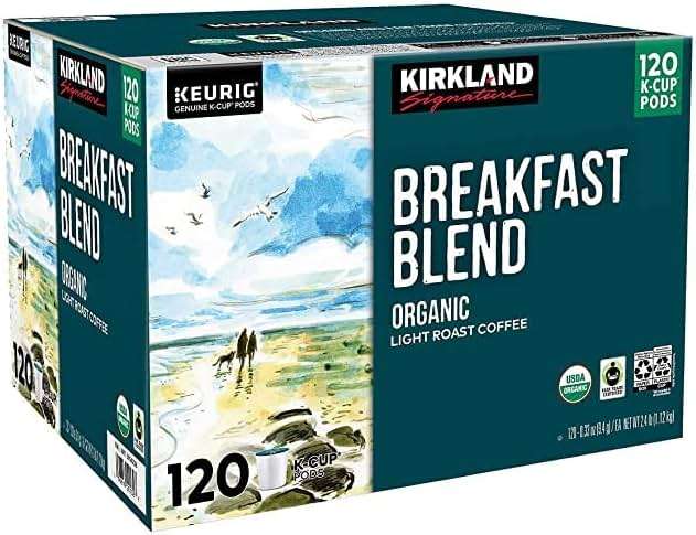 Kirkland Signature Breakfast Blend, Organic Light Roast Coffee - 120 Count - Image 6