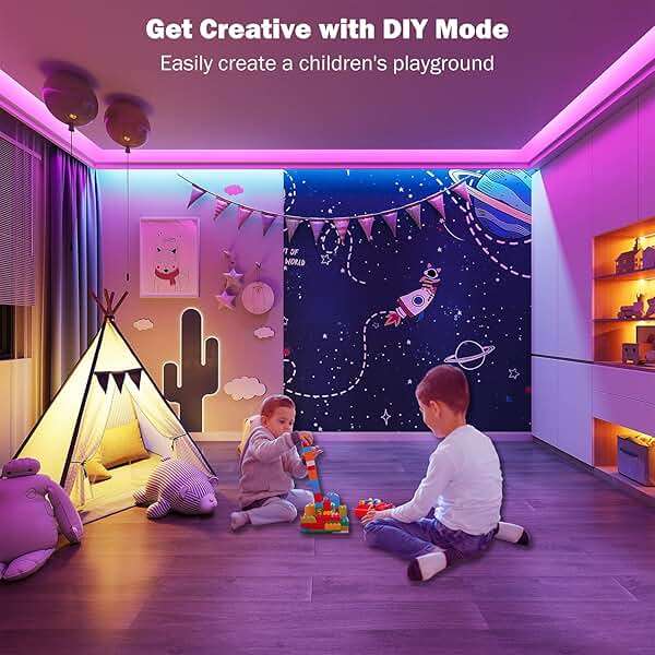 Leeleberd Led Lights for Bedroom 100 ft (2 Rolls of 50ft) Music Sync Color Changing RGB Led Strip Lights with Remote App Control Bluetooth Led Strip, Lights for Room Home Kitchen Party Decor - Image 5