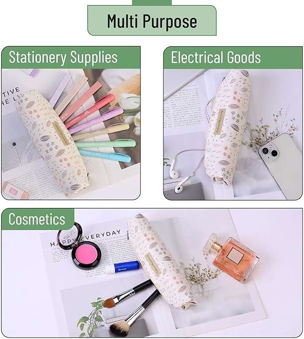 Mr. Pen- Cute Pencil Case Pouch, Multipurpose Canvas Bible Pencil Pouch, Smooth Zipper, Premium Material, Neat Stitches, Ideal for Stationery, Cosmetics, Electronics, School, Office, Travel - Image 3