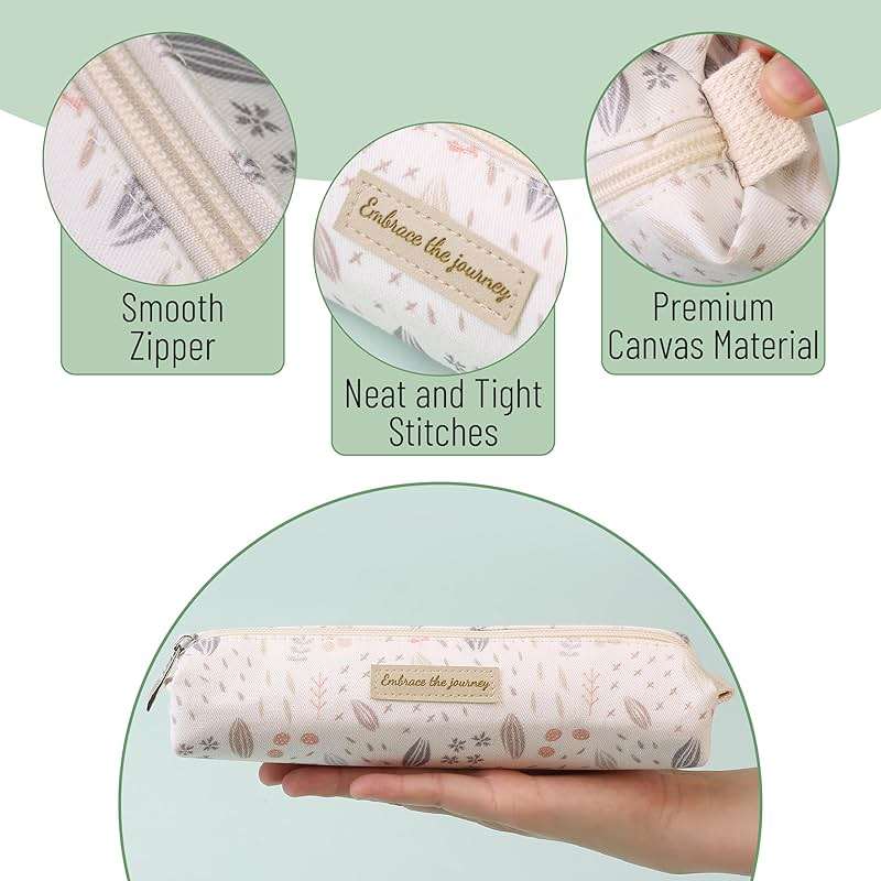 Mr. Pen- Cute Pencil Case Pouch, Multipurpose Canvas Bible Pencil Pouch, Smooth Zipper, Premium Material, Neat Stitches, Ideal for Stationery, Cosmetics, Electronics, School, Office, Travel - Image 4