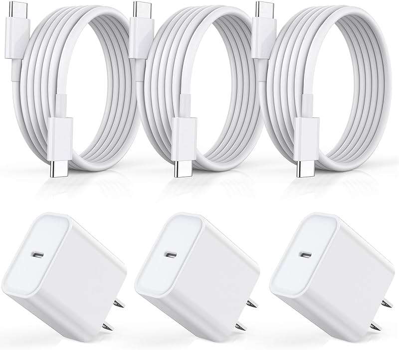 Fast Charger for iPhone 17 16 15, 3Pack USB C iPad Charge PD Fast Charger Block 6FT Long USBC to Type C i Phone Charging Cable Cord for iPhone 17 Air/Pro/Pro Max/16 Pro/Plus/15/15 Pro/Pro Max,iPad Pro - Image 1
