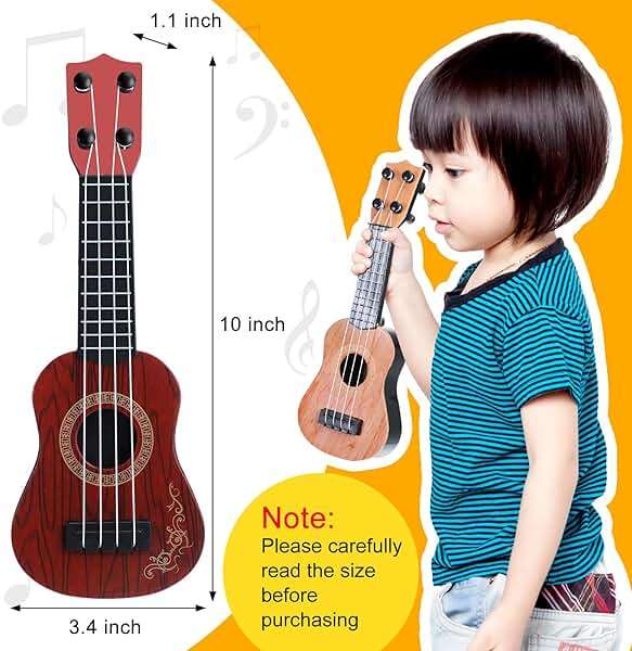 Lenwen 12 Pcs Kids Ukulele Guitar 10 Inch Kids Toy Ukulele 4 Strings Mini Guitar Children Musical Instruments Educational Learning Toy for Toddler Beginner Preschoolers Education - Image 3