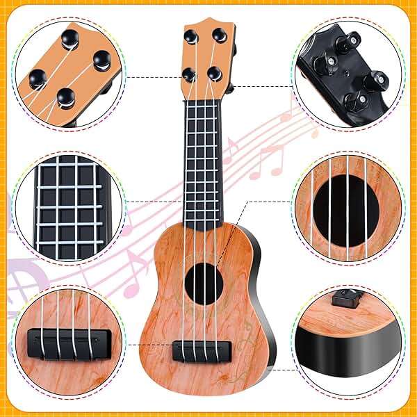 Lenwen 12 Pcs Kids Ukulele Guitar 10 Inch Kids Toy Ukulele 4 Strings Mini Guitar Children Musical Instruments Educational Learning Toy for Toddler Beginner Preschoolers Education - Image 5