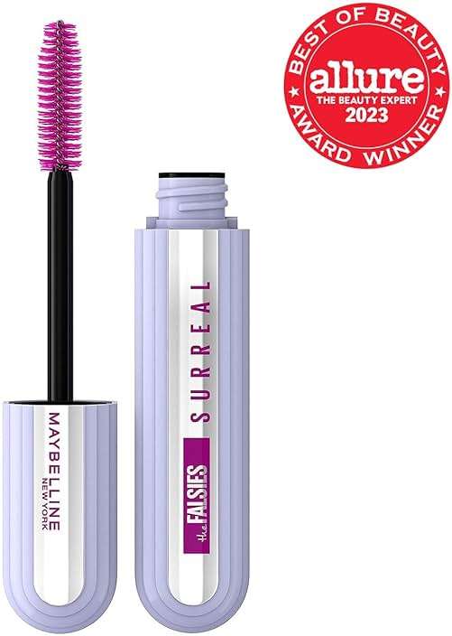 Maybelline The Falsies Surreal Extensions Washable Mascara, Volumizing, Lengthening Mascara Make Up, Blackest Black, 1 Count - Image 2