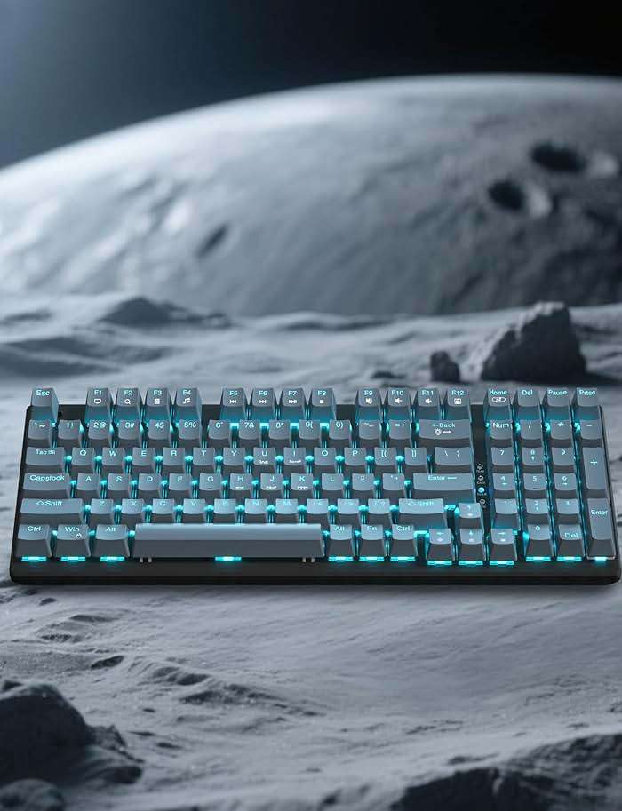 Mechanical Gaming Keyboard and Mouse, LED Backlit 98-Key Floating Keycap & 4 DPI RGB Gaming Mouse with Mouse Pad, Full Anti-Ghost Light Up Wired Computer Keyboards for MAC PC Gamer Accessories, Gray - Image 7