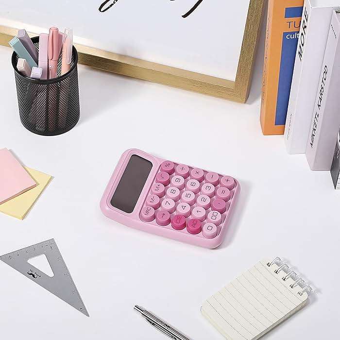 Mr. Pen- Mechanical Switch Calculator, 12 Digit Large LCD Display, Pink with Big Buttons, Mechanical Switch Calculator for Home, School, Office - Image 6