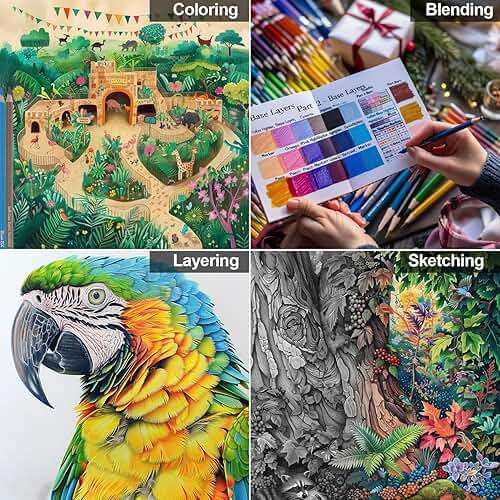 Yagol Colored Pencils for Adult Coloring Books, 72 Color Pencil Set, Soft Core Color Pencils for Adult Coloring Book, Coloring Pencils for Adults - Drawing, Sketching, Blending & Shading-Art Supplies. - Image 4