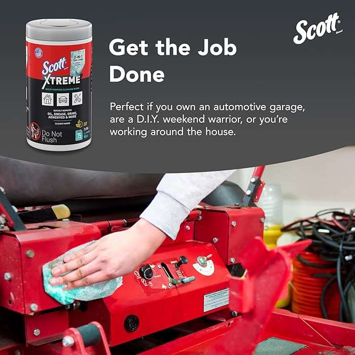 Scott Shop Original Xtreme Multi-Purpose Cleaning Wipes (54591), Heavy Duty Textured Extreme Clean Wiper with Citrus Scent, 9"x7" Wipe (6 Canisters of 75 Sheets, 450 Sheet Total) - Image 7