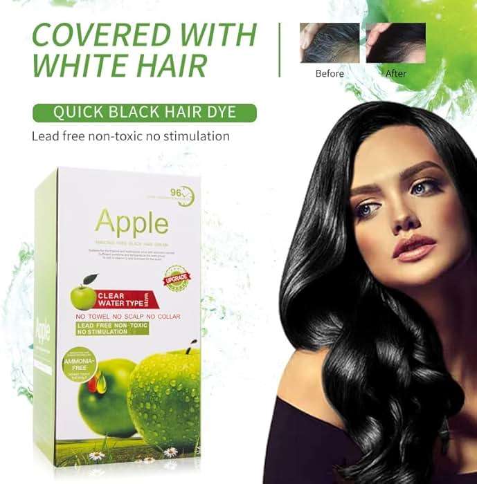 Maani Essence MOKERU Black Hair Dye Cream 500ml*2/Pack, Ammonia Free, Instant Hair Dye, 100% Gray Hair Coverage, Apple Hair Color, Black Hair Dye Shampoo for Men - Image 3