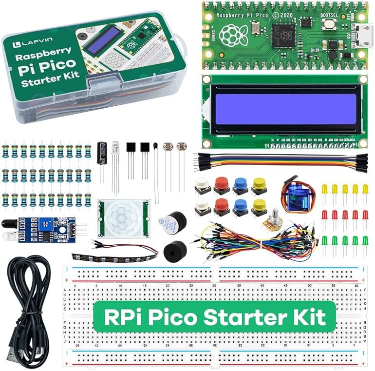 LAFVIN Basic Starter Kit for Raspberry Pi Pico,LCD1602,SG90 with Tutorial - Product Image