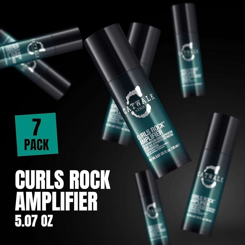 Catwalk Curls Rock Amplifier Shaping Cream by TIGI 7-Pack – Curl Cream for Defining Wavy, Curly Hair – Flexible Hold, Frizz Control + Anti-Humidity, Scented, 5.07 Oz Ea - Image 2