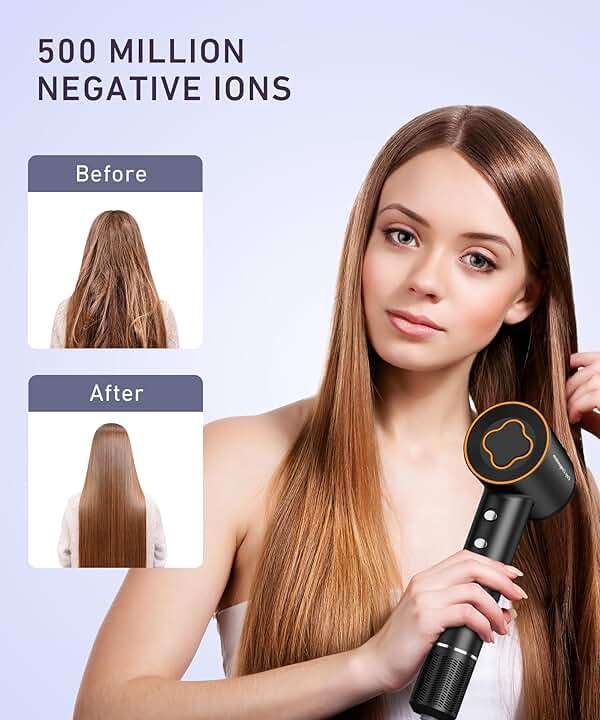Cosy Companions High-Speed Ionic Hair Dryer, 150000 RPM Brushless Motor for 2-5 Min Fast Drying, Low Noise Blow Dryer Reduces Frizz & Heat Damage, Lightweight Hair Dryer with Diffuser & Nozzle - Image 6