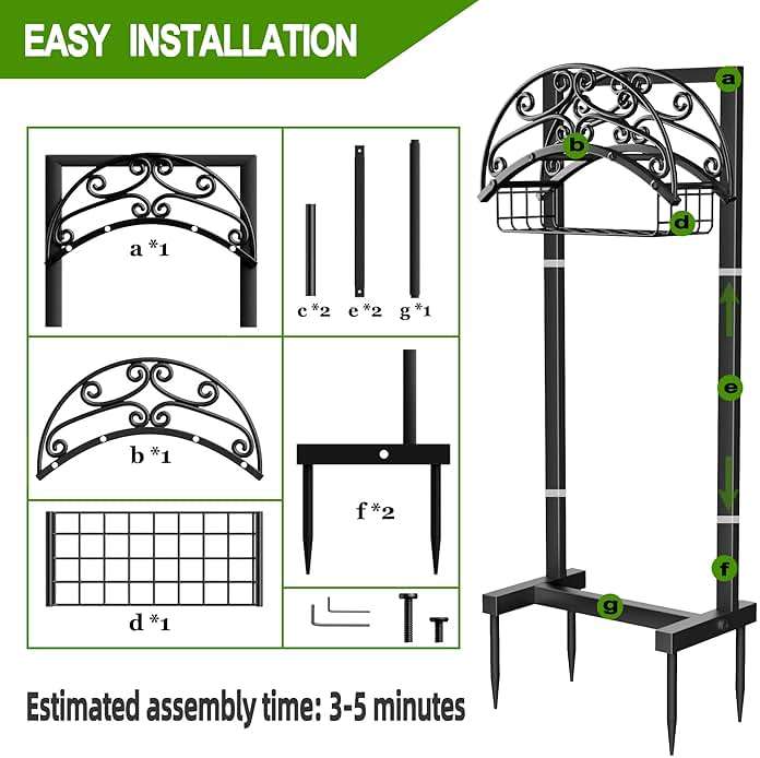 Gayuteay Garden Hose Holder – Water Hose Reel Stand with Storage Basket Holds 151ft, Heavy Duty Freestanding Garden Hanger Storage Rack for Outside Yard Lawn Farm - Image 4