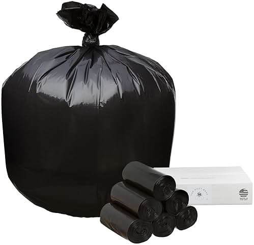 Top Knot Bags 33 Gallon Garbage Trash Bag 33X39" 1.2 Mil Black 150 Count Can Liner Bulk 30 Gallon 31 Gallon 32 Gallon 34 Gallon 35 Gallon Made in USA - Image 1