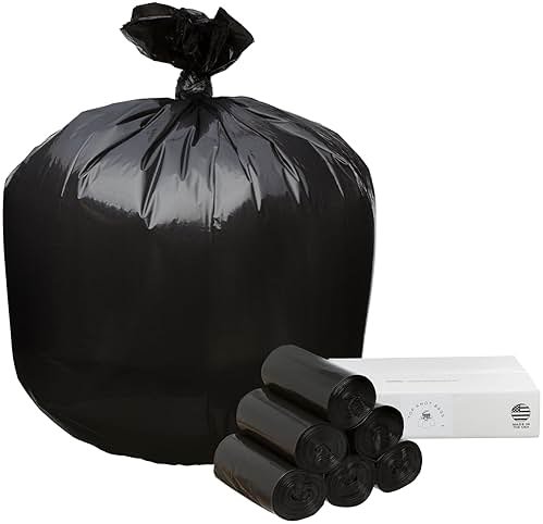 Top Knot Bags 33 Gallon Garbage Trash Bag 33X39" 1.2 Mil Black 150 Count Can Liner Bulk 30 Gallon 31 Gallon 32 Gallon 34 Gallon 35 Gallon Made in USA - Product Image