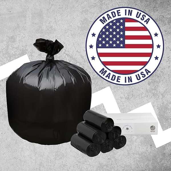 Top Knot Bags 33 Gallon Garbage Trash Bag 33X39" 1.2 Mil Black 150 Count Can Liner Bulk 30 Gallon 31 Gallon 32 Gallon 34 Gallon 35 Gallon Made in USA - Image 5