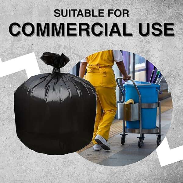 Top Knot Bags 33 Gallon Garbage Trash Bag 33X39" 1.2 Mil Black 150 Count Can Liner Bulk 30 Gallon 31 Gallon 32 Gallon 34 Gallon 35 Gallon Made in USA - Image 7