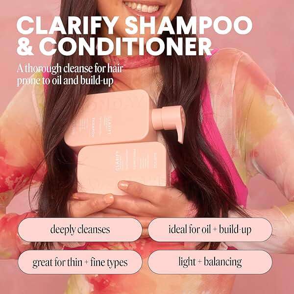 MONDAY HAIRCARE Clarify Shampoo and Conditioner Set 12 oz for Oily Hair Made with Grapefruit Extract, Coconut Oil, Shea Butter, Vitamin E and Pro-Vitamin B5 - Image 2