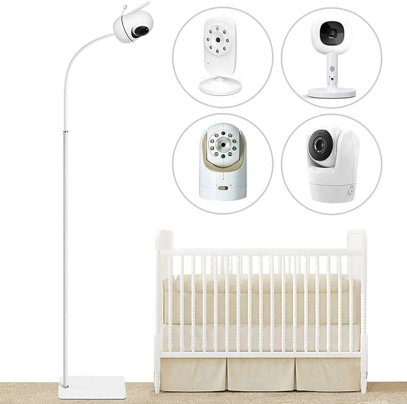 67" Adjustable Height Baby Monitor Floor Stand Holder Compatible with Hellobaby HB6560/HB6550/Pro/HB65/HB66/HB248,ANMEATE,Infant Optics DXR-8 Pro,eufy,Nanit Pro Smart Baby Monitor & Flex Stand - Image 1