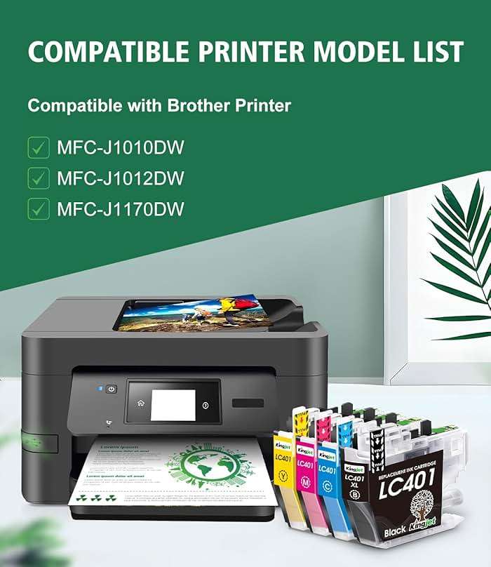 Kingjet LC401 Ink Cartridges Replacement for Brother LC401 Ink Cartridges Compatible with MFC-J1010DW MFC-J1170DW MFC-J1012DW, 4PK (Black/Cyan/Magenta/Yellow) - Image 2