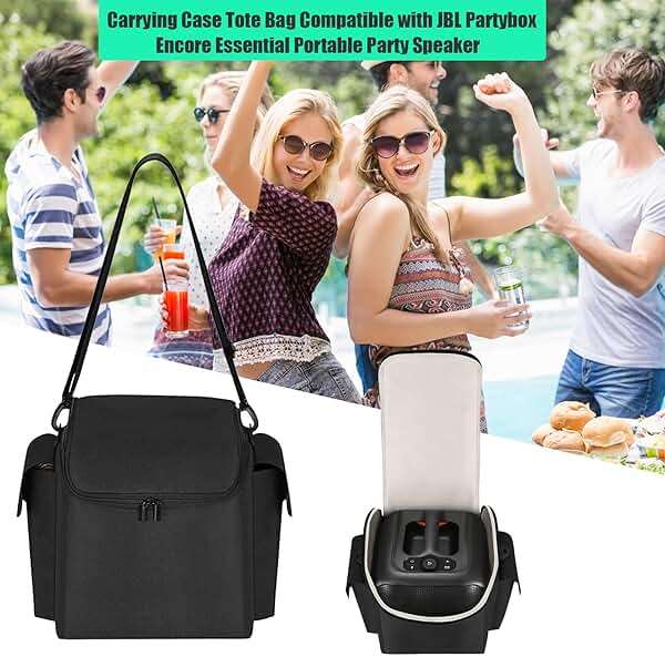 AZTOPA Speaker Carrying Case Tote Bag Compatible with JBL Partybox Encore Essential Portable Party Speaker & Accessories, Padded Shock-absorbing Material, Enhanced Protection - Image 7