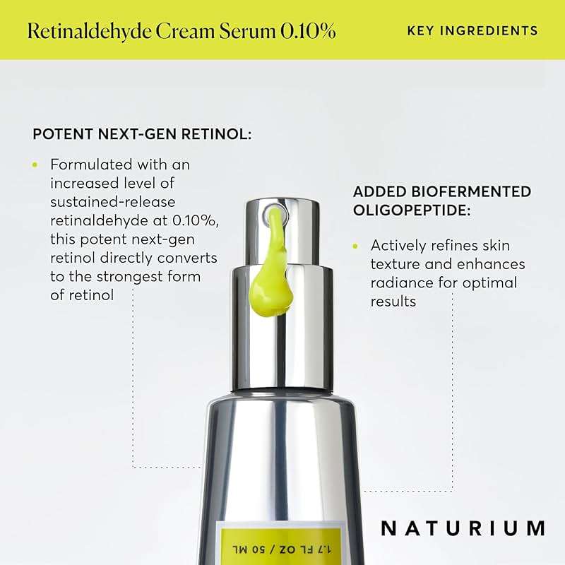Naturium Retinaldehyde Cream Serum 0.10%, Advanced Anti-Aging & Smoothing Potent Face & Skin Care, 1.7 oz - Image 6