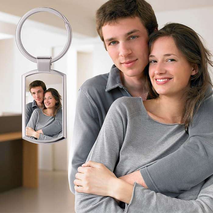 Personalized Photo Keychain Customizable Text Key Chain Alloy Pendant Keyring Custom Keychain With Picture Memorial Gifts - Image 2