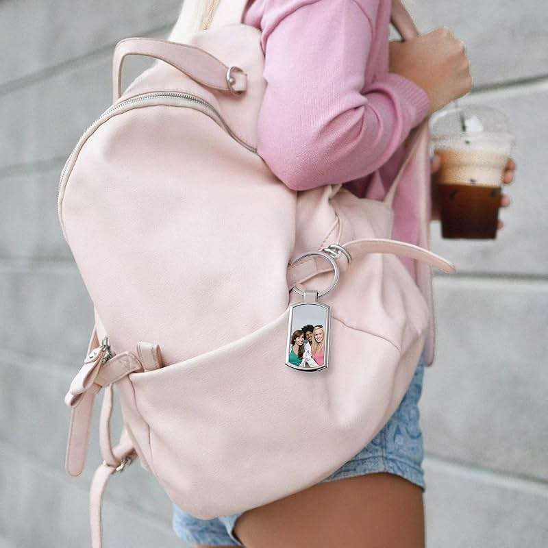 Personalized Photo Keychain Customizable Text Key Chain Alloy Pendant Keyring Custom Keychain With Picture Memorial Gifts - Image 3