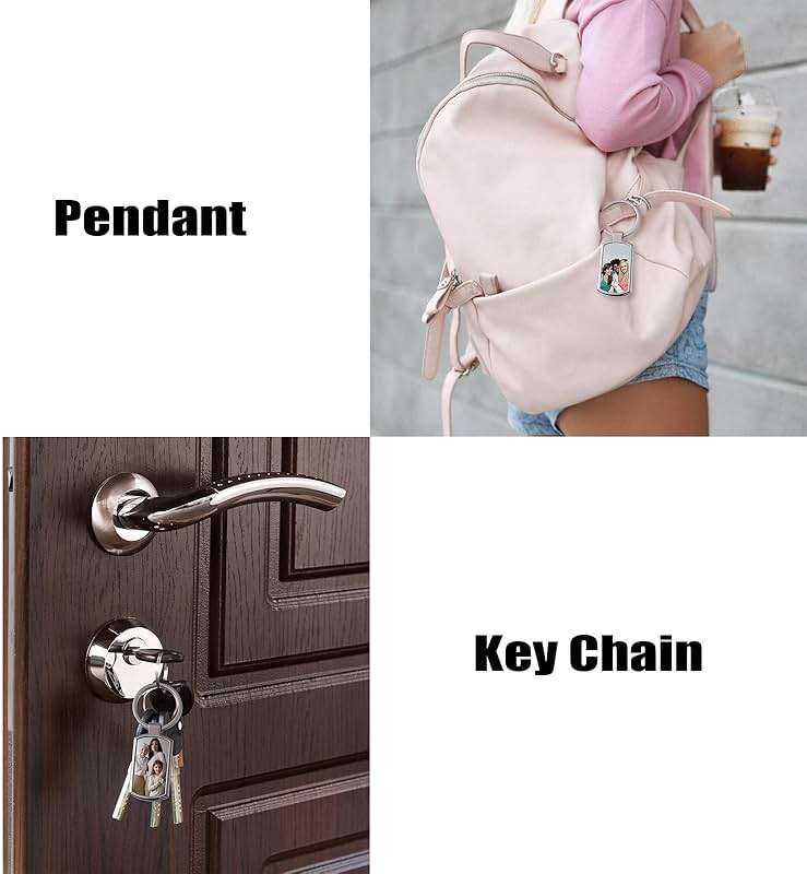 Personalized Photo Keychain Customizable Text Key Chain Alloy Pendant Keyring Custom Keychain With Picture Memorial Gifts - Image 8