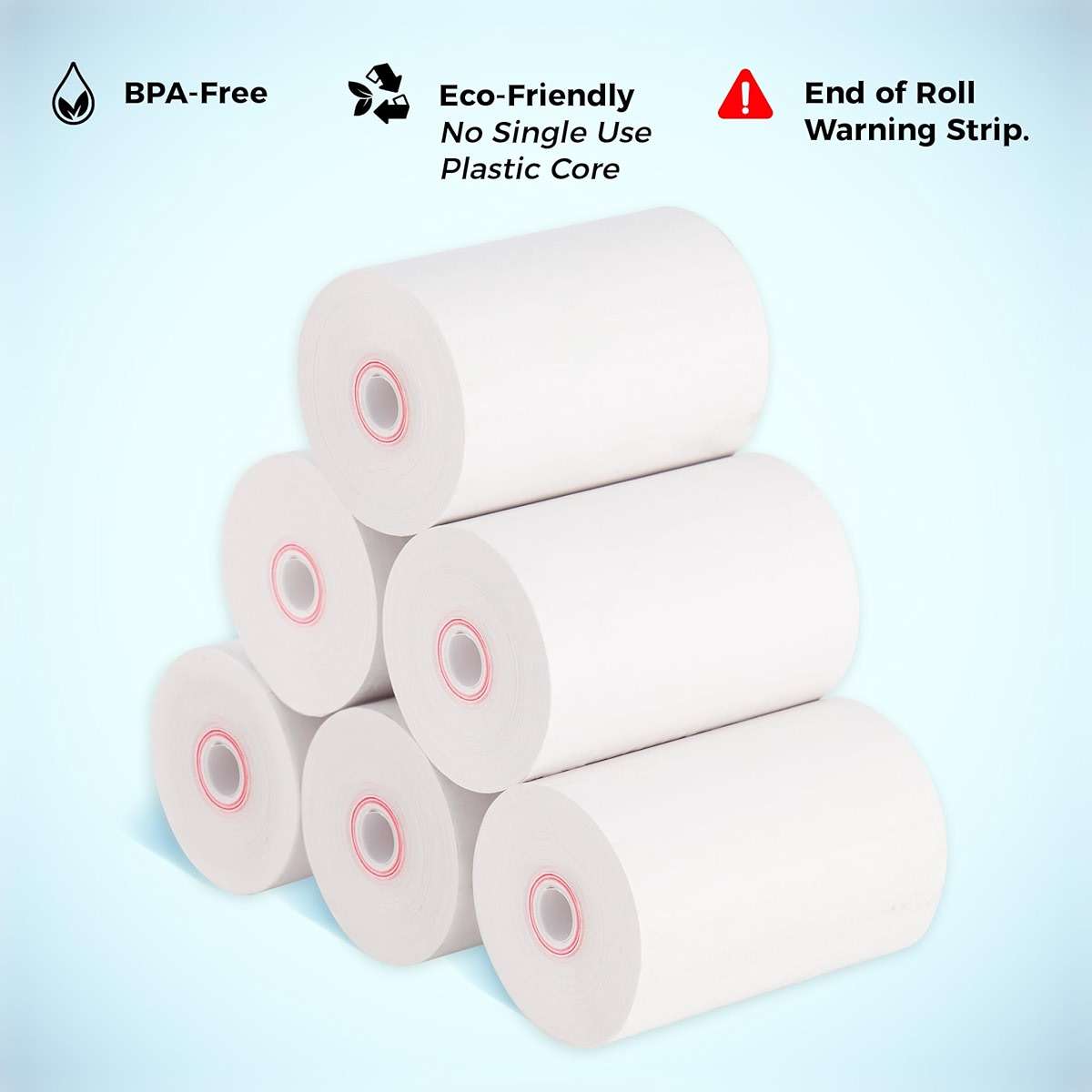 ReceiptPaperPro 2 1/4” x 72 ft Coreless Thermal Paper Receipt Rolls for Poynt C Smart Terminal V3.0, 25 Rolls/Case - Image 3