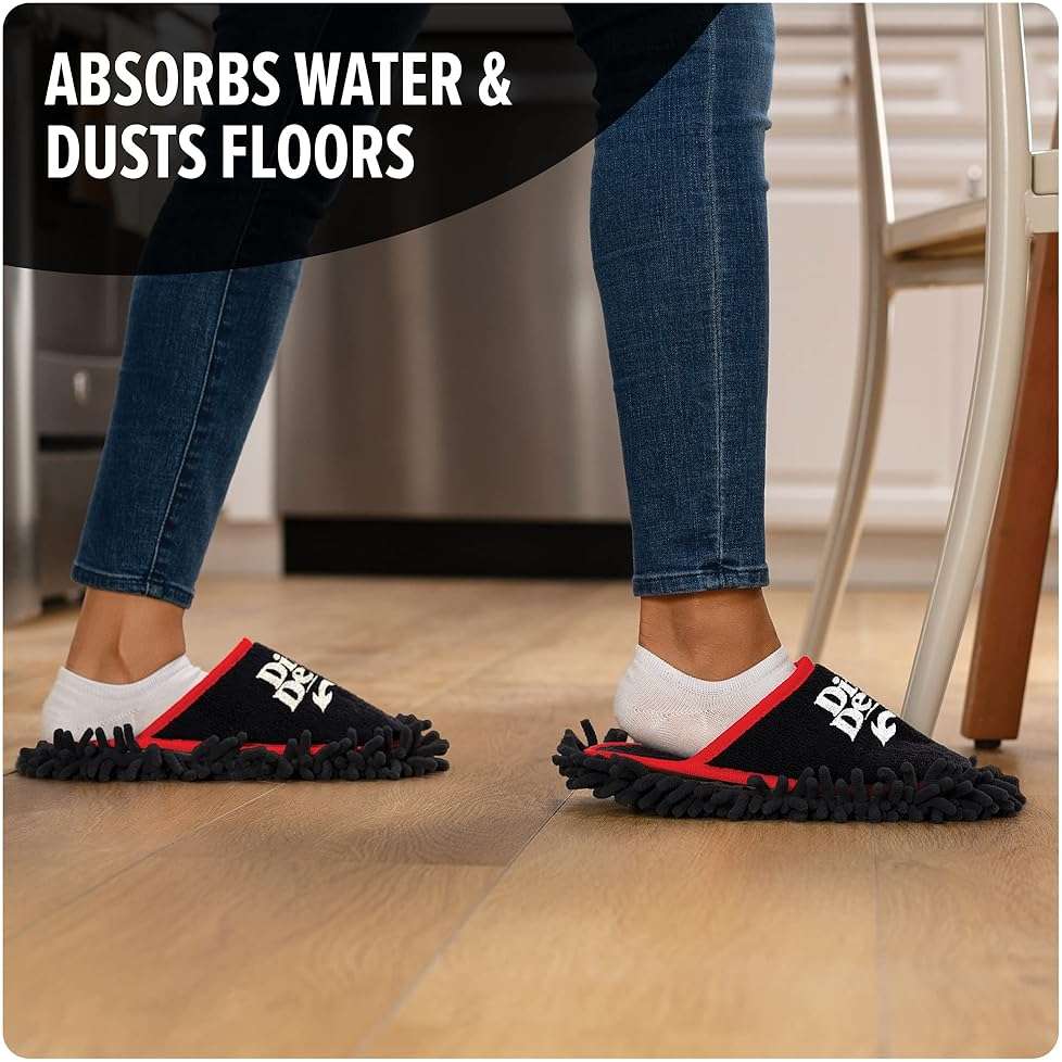 Dirt Devil Cleaning Slippers, Detachable and Washable Microfiber Dusting Shoes, For Hard Floors and Baseboards, Mop Slippers for Floor Cleaning and Dusting - Image 3