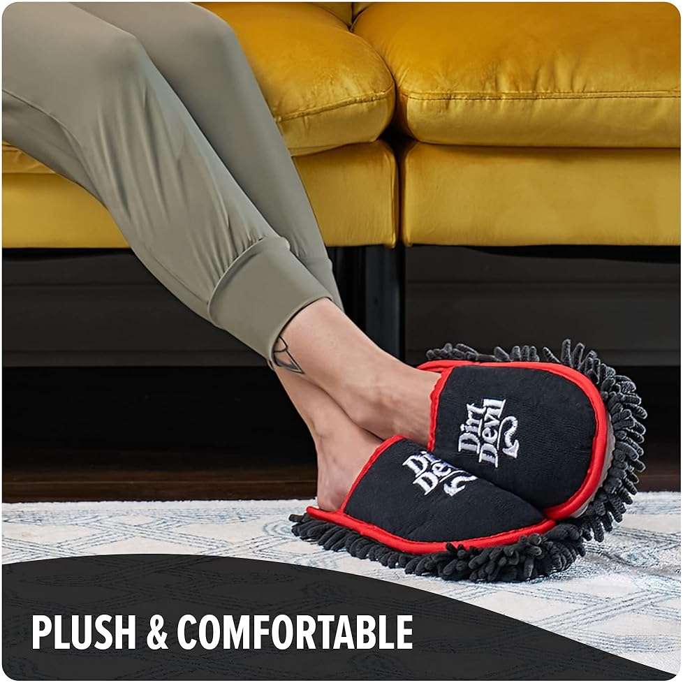 Dirt Devil Cleaning Slippers, Detachable and Washable Microfiber Dusting Shoes, For Hard Floors and Baseboards, Mop Slippers for Floor Cleaning and Dusting - Image 4