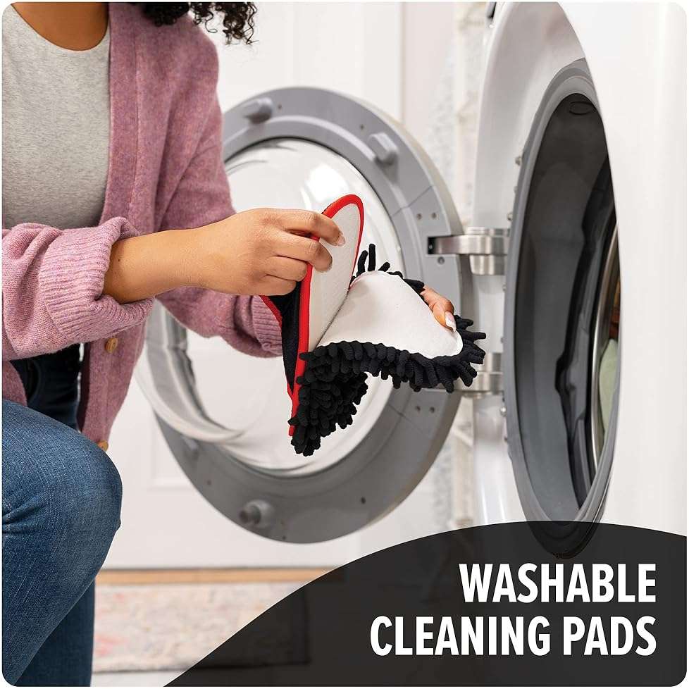 Dirt Devil Cleaning Slippers, Detachable and Washable Microfiber Dusting Shoes, For Hard Floors and Baseboards, Mop Slippers for Floor Cleaning and Dusting - Image 5