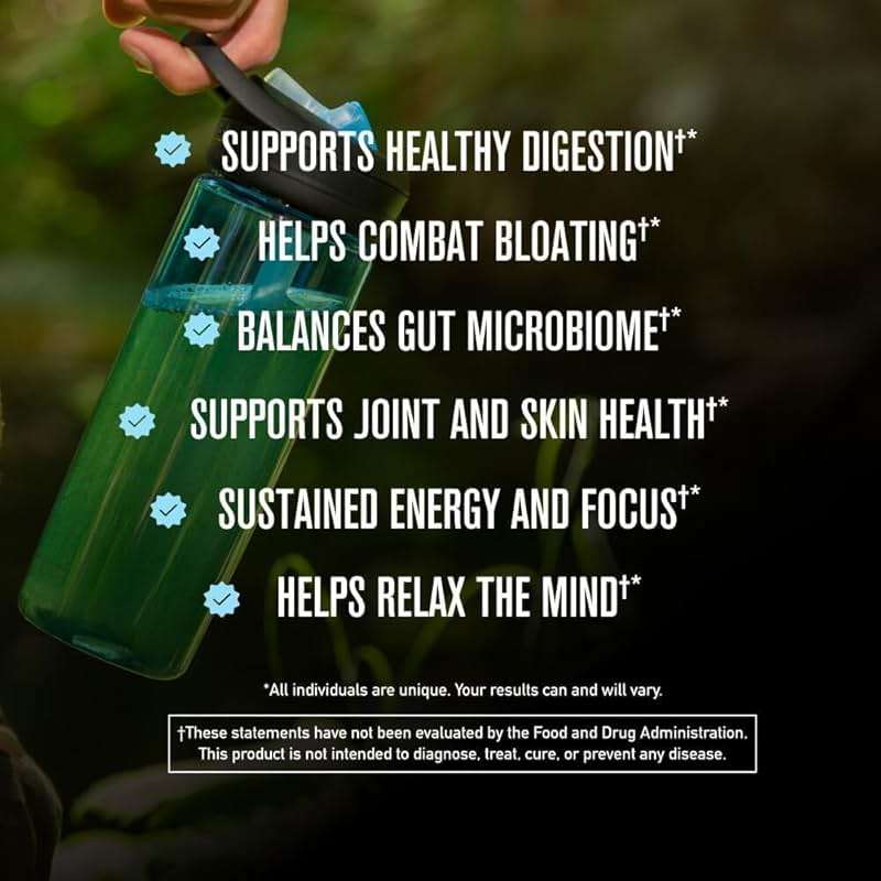 ROUNDHOUSE PROVISION Morning Kick, Zero Sugar Greens Superfood Powder Supplement with Ashwagandha, Collagen, Probiotics, Debloat Drink, 30 Servings (Strawberry Lemonade) by Chuck Norris - Image 3