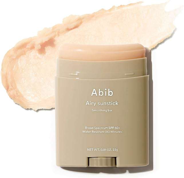 Abib Airy Sunstick Protection Bar SPF50+ Broad Spectrum, Semi-Matte Sunscreen Stick for Oily & Combination Skin, No White Cast, Water-Resistant, Korean Sunscreen, 0.81 oz / 23 g - Image 1