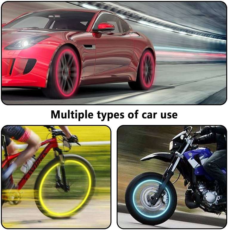 20PCS Fluorescent Tire Valve Stem Caps,Luminous Auto Wheel Air Valve Cap,Universal Decoration Accessories for Car/SUV/Bicycle/Trucks/Motorcycles,Cool Car Gifts (20Pcs-5 Colors/Car) - Image 7