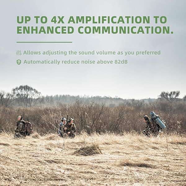 PROHEAR Electronic Ear Protection for Shooting with 4X Sound Amplification, Gun Range Hearing Protection Muffs, NRR 23dB Noise Reduction Headphones for Hunting, Green - Image 3