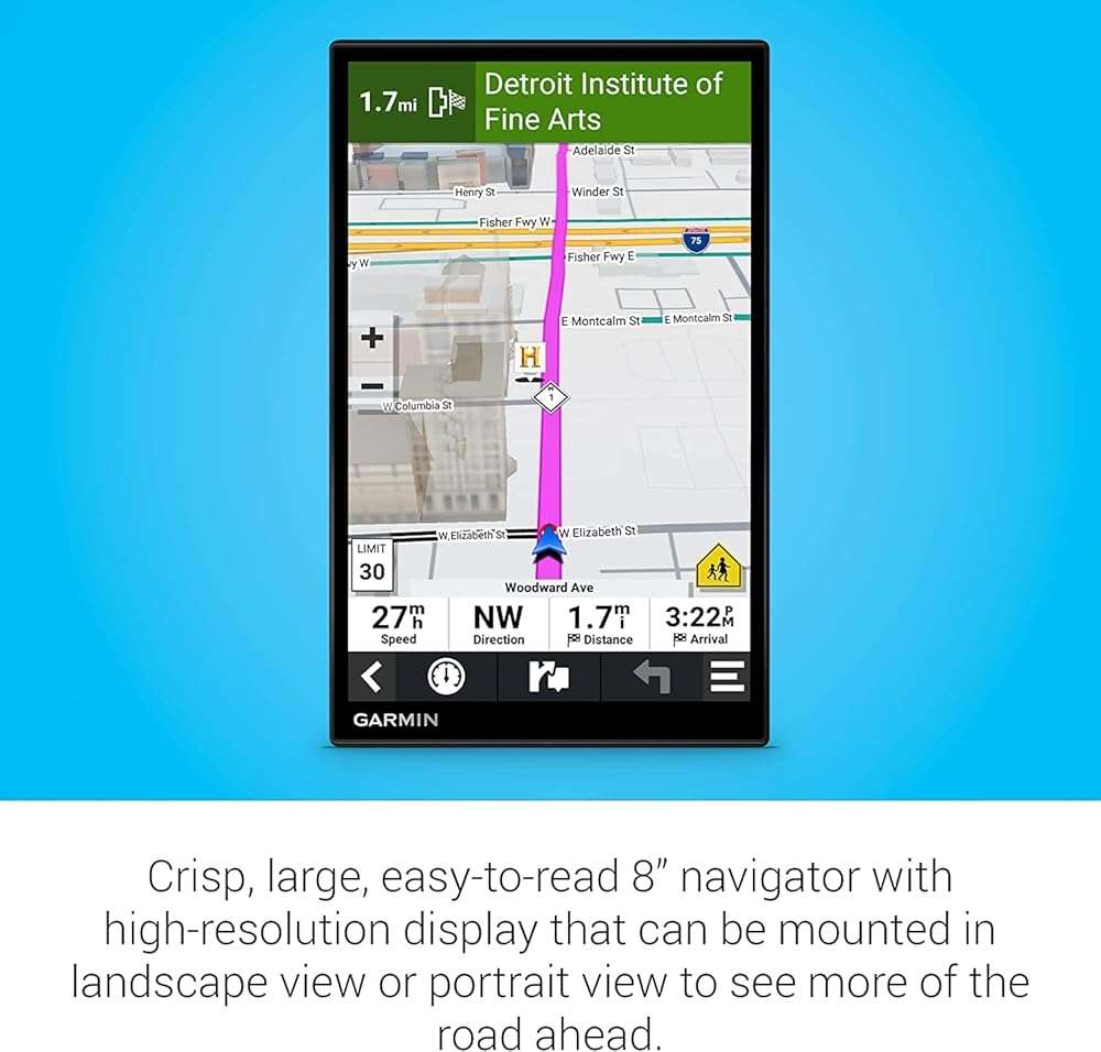 Garmin DriveSmart 86 8-inch Bright Crip Glass Screen Car GPS Navigator (010-02471-00) (Renewed) - Image 3