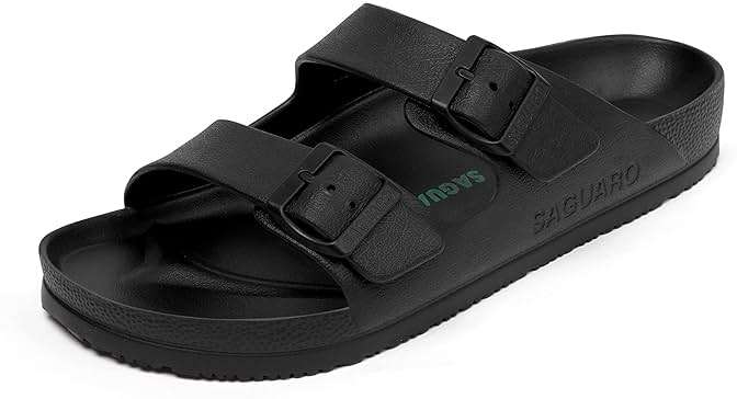 SAGUARO Men's Women's Comfort Double Buckle Sandals Lightweight Adjustable EVA Sandals with Rubble Sole - Image 1