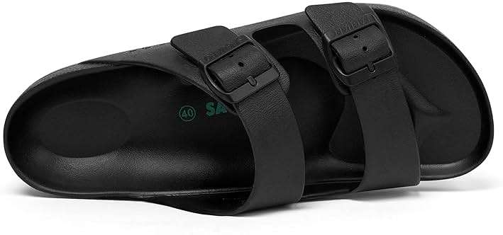SAGUARO Men's Women's Comfort Double Buckle Sandals Lightweight Adjustable EVA Sandals with Rubble Sole - Image 3