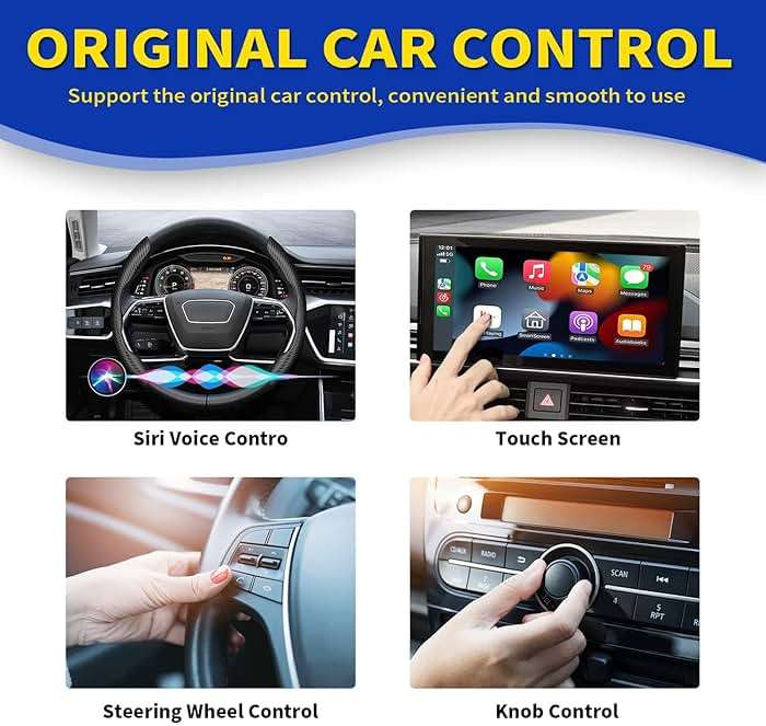 Flgocexs Wireless Carplay Adapter - 3 in 1 Wireless Carplay and Android Auto Adapter with Built in Netflix YouTube Support TF Card Only for Original Car Models After 2016 with Wired Car Play - Image 6